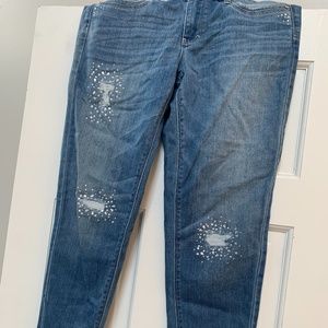 White House Black Market Girlfriend Crop jeans